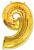 Шарик с гелием золото ("9"), шт